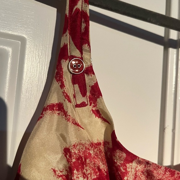 Anthropologie Yoana Baraschi Silk red Mini Dress 6 NEW - Picture 4 of 6